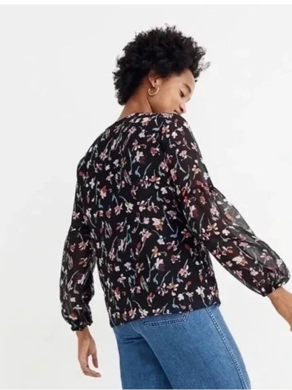Madewell Drifting Flowers Blouse Size 2x View 2